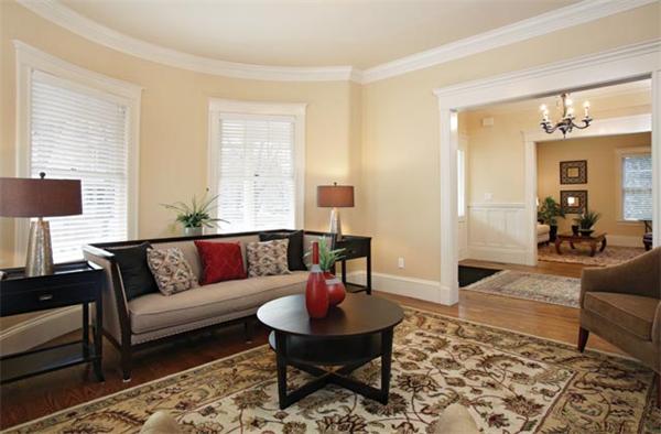 17 Manchester Road Brookline, MA 02446 - Photo 3 of 10 a living room with furniture and a rug