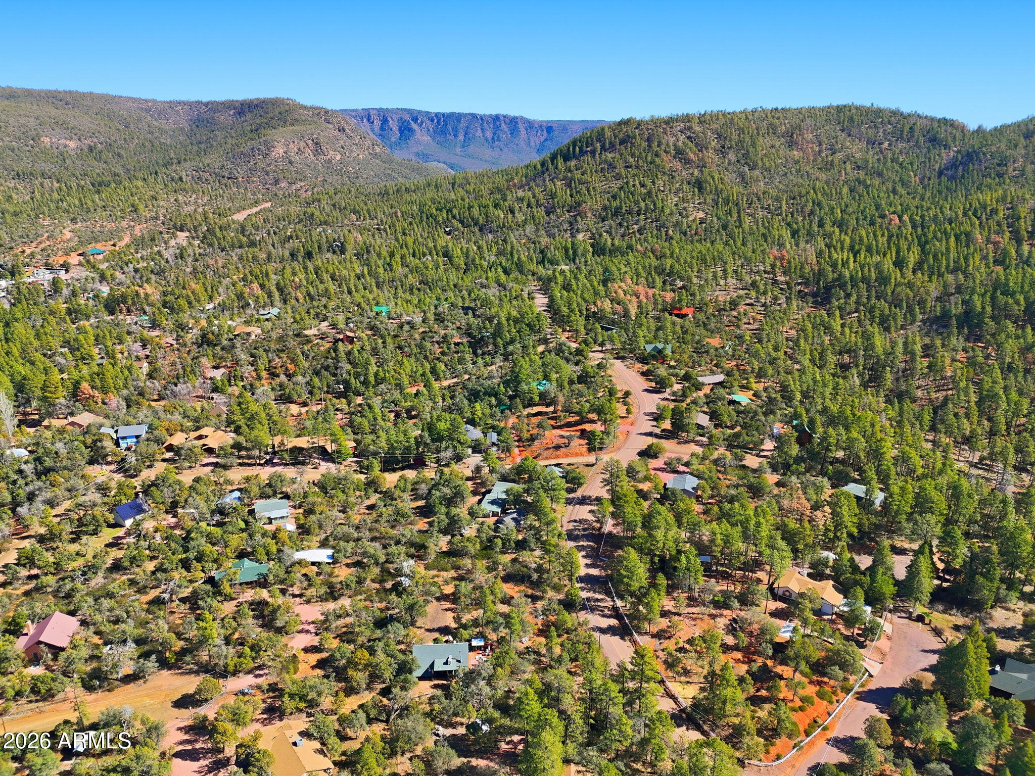 8247 Ralls Drive Pine, AZ 85544 - Photo 35 of 50 a view of a field with a mountain in the background