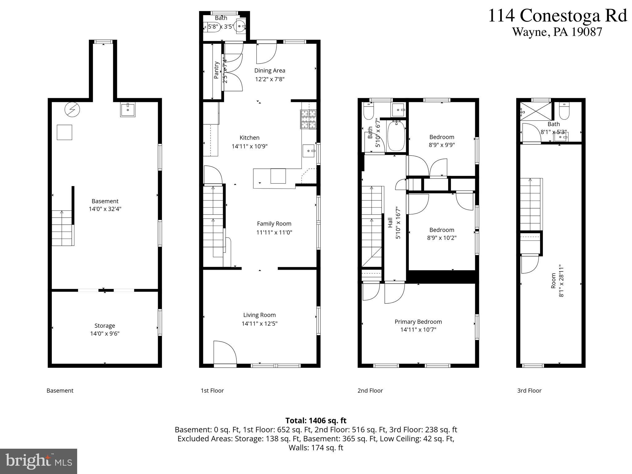 114 Conestoga Road Wayne, PA 19087 - Photo 71 of 71 Floor plan