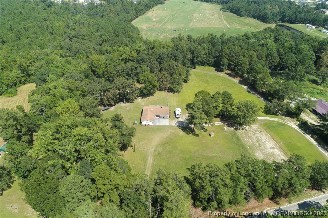 4135 Lobelia Road Cameron, NC 28326 - Photo 36 of 38 an aerial view of residential house with outdoor space and trees all around