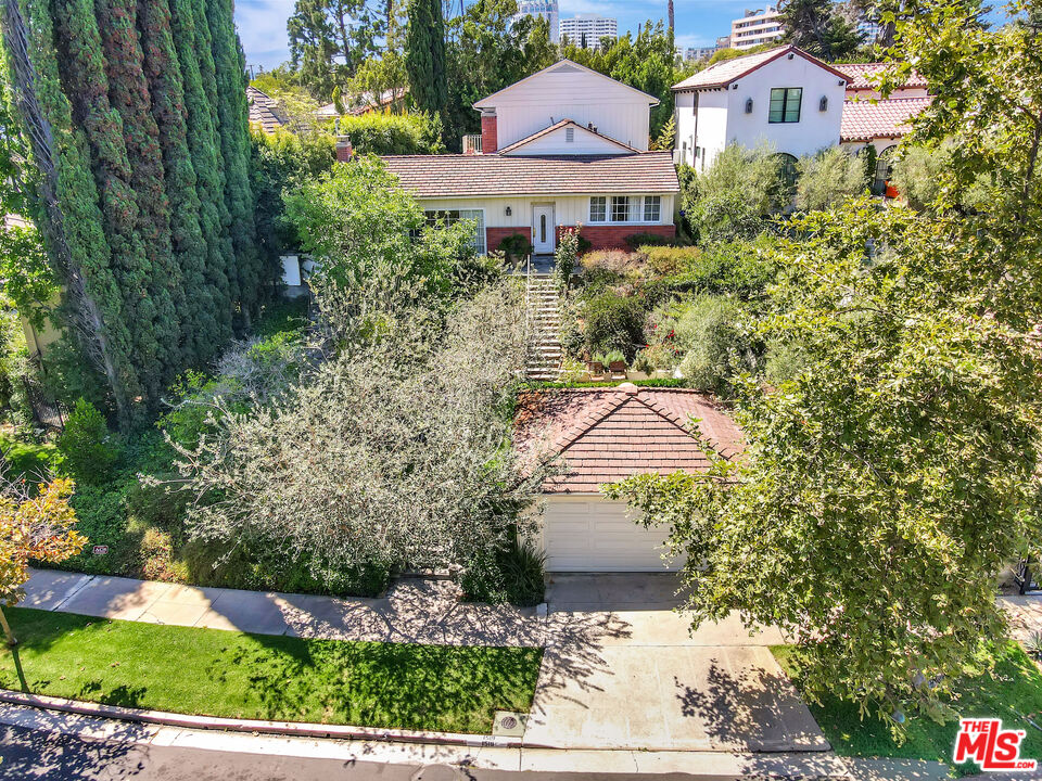a aerial view of a house