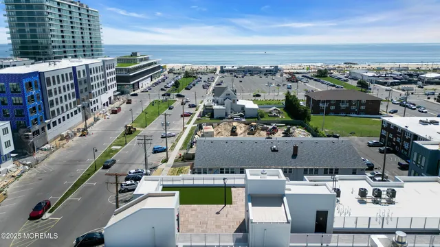 an aerial view of a city