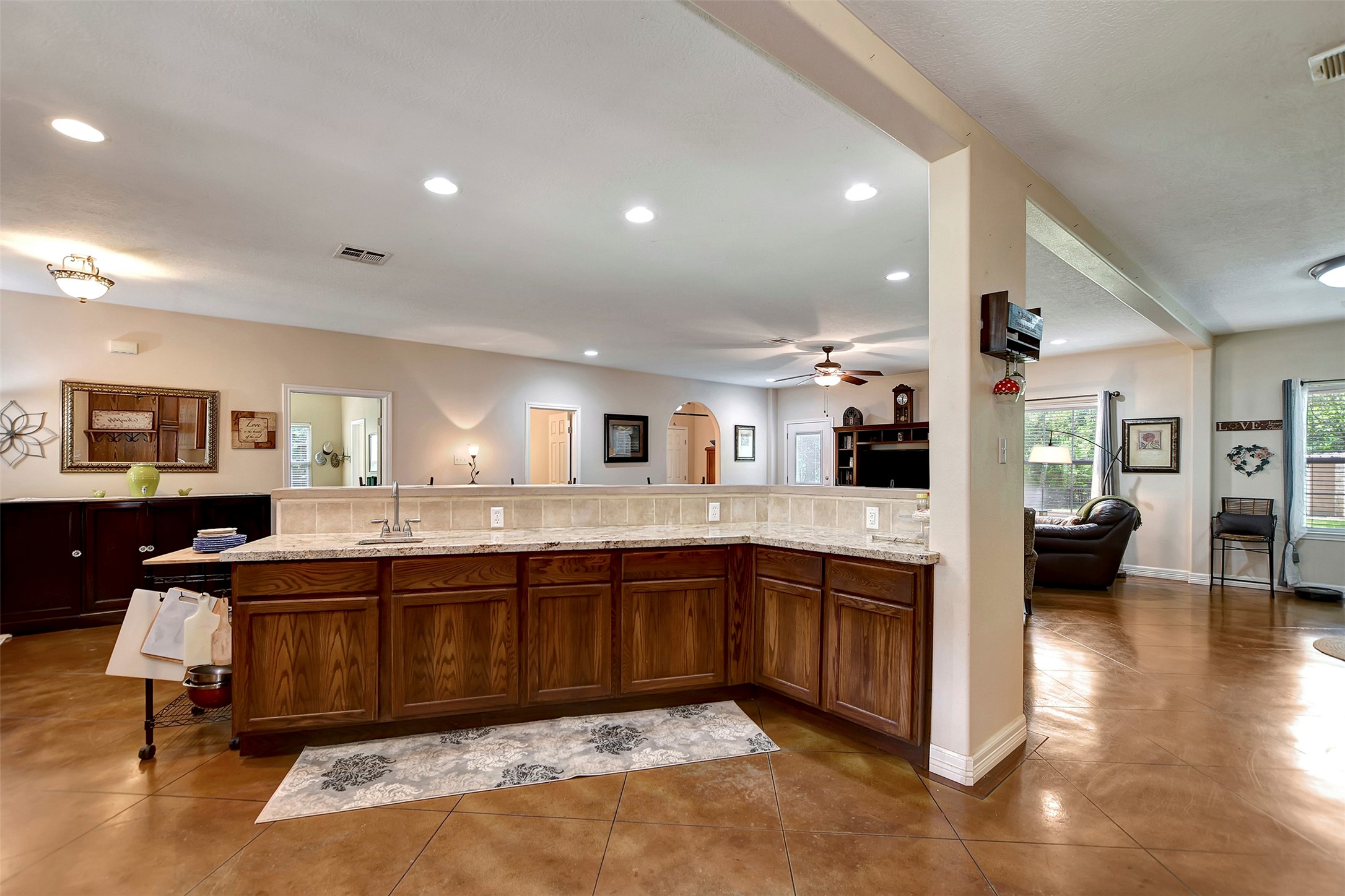 28030 Highway 6 Hempstead, TX 77445 - Photo 16 of 50 a large kitchen with lots of counter and sink