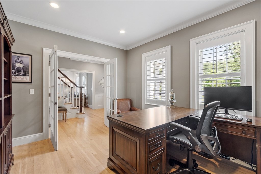 26 Mill Pond Road Bolton, MA 01740 - Photo 14 of 42 a view of a a dining room with furniture window and wooden floor