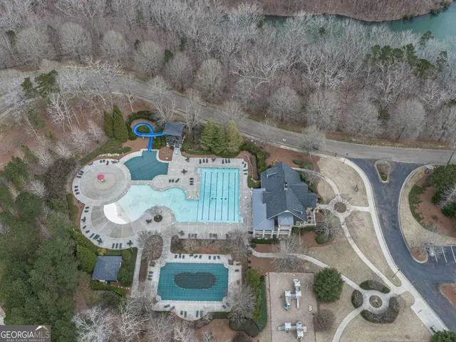 a backyard of a house with seating space