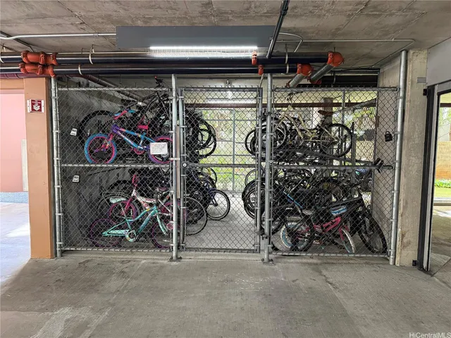 a view of a bike storage