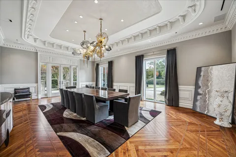 a bathroom with a double vanity sink and mirror