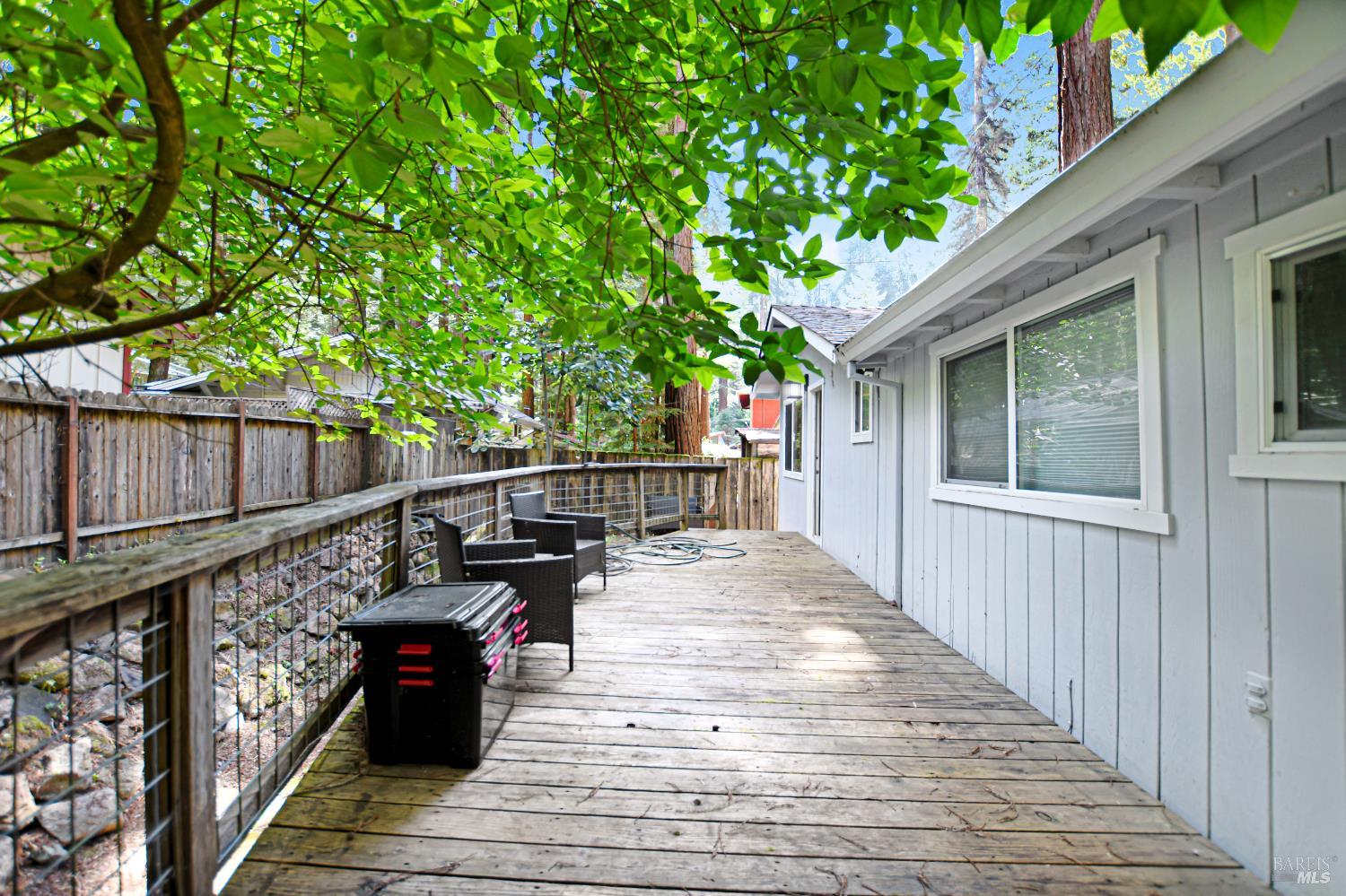 15289 Willow Road Guerneville, CA 95446 - Photo 15 of 22 a view of balcony and deck