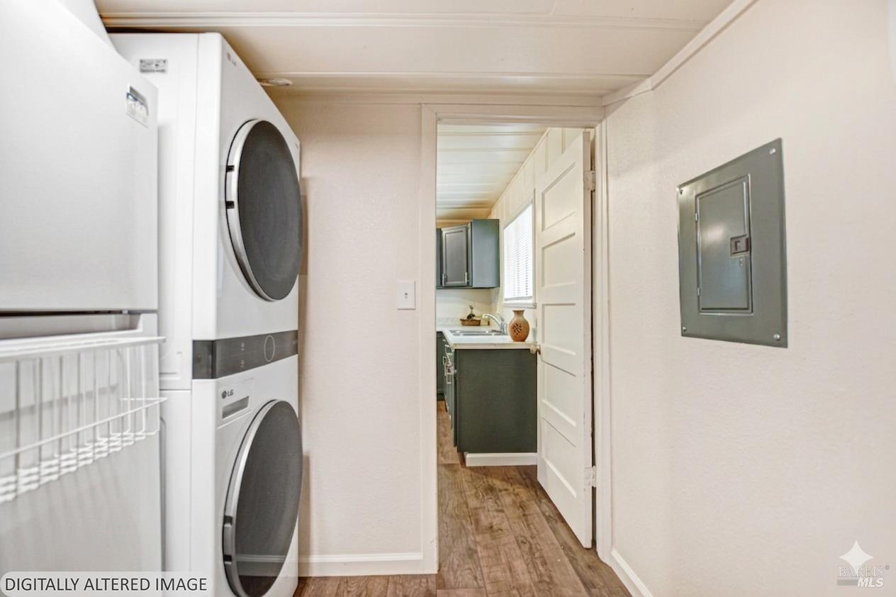 15289 Willow Road Guerneville, CA 95446 - Photo 10 of 22 a view of bathroom with washer and dryer