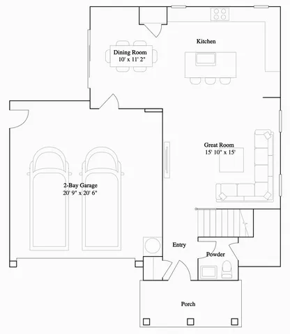 a front view of a house