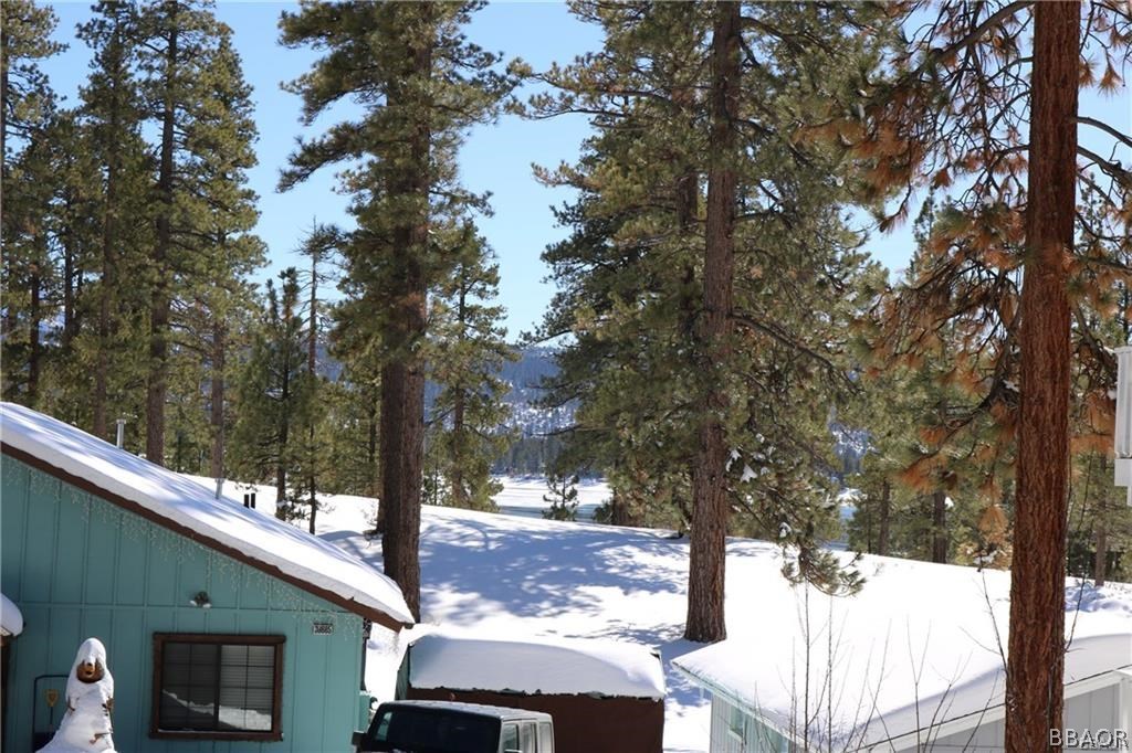 39665 Flicker Road Fawnskin, CA 92333 - Photo 20 of 29 a view of a wooden fence and trees