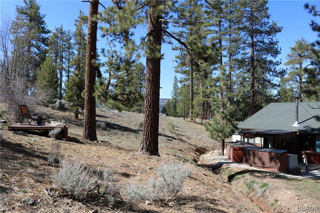 39665 Flicker Road Fawnskin, CA 92333 - Photo 26 of 29 a view of a backyard with sitting area
