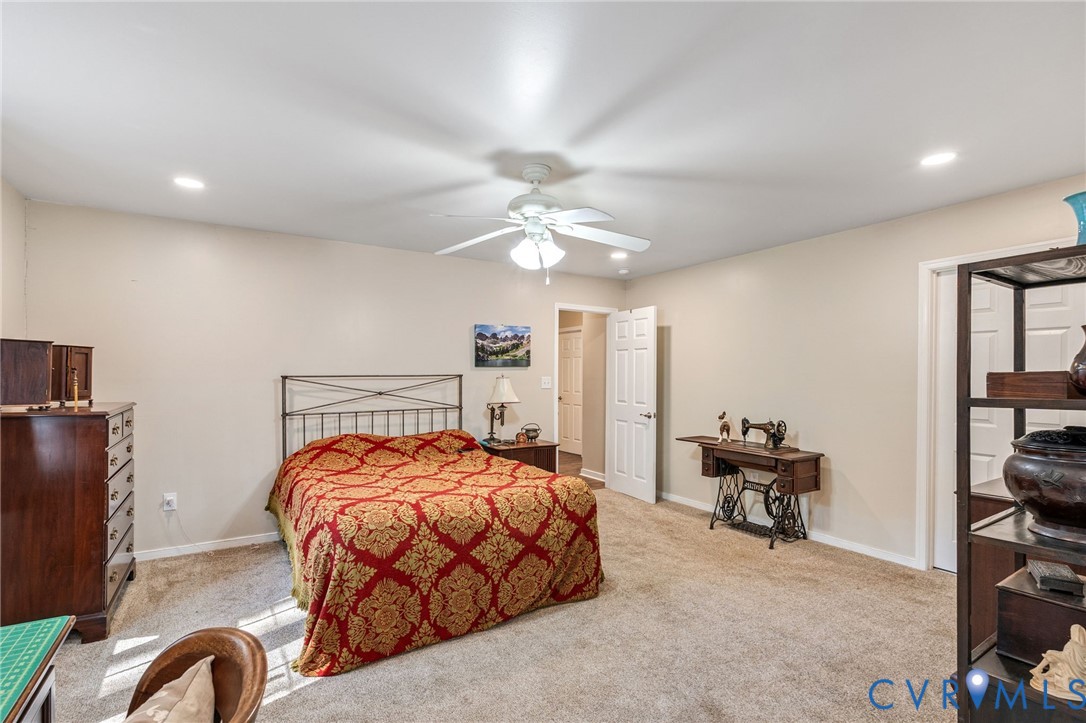 1373 Butler Branch Road Petersburg, VA 23805 - Photo 11 of 28 Bedroom featuring recessed lighting, light carpet,