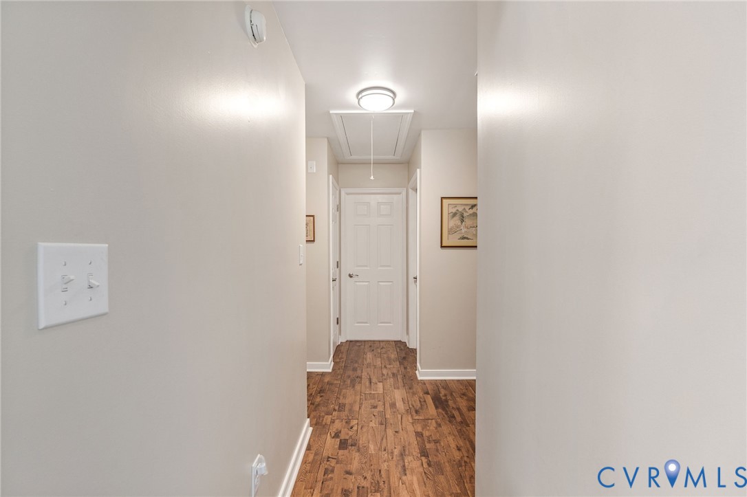 1373 Butler Branch Road Petersburg, VA 23805 - Photo 15 of 28 Hall with attic access and wood finished floors