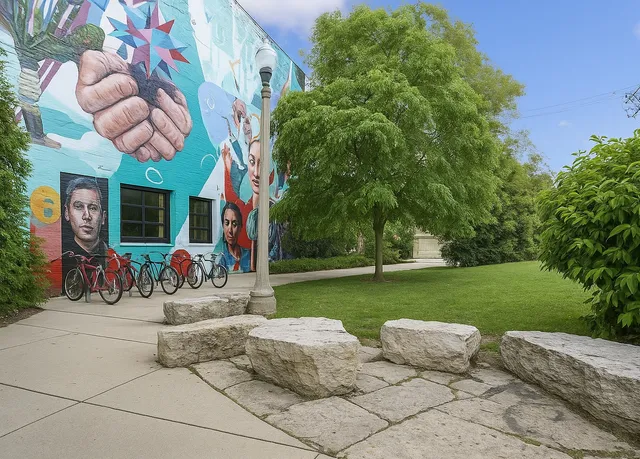 a view of a volley ball court