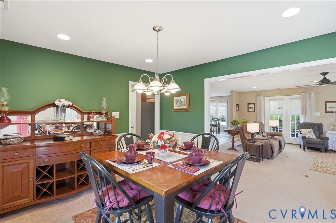 19012 Teman Road Beaverdam, VA 23015 - Photo 9 of 41 a view of a dining room with furniture window and outside view