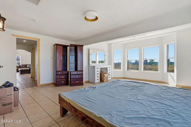 an aerial view of house with yard