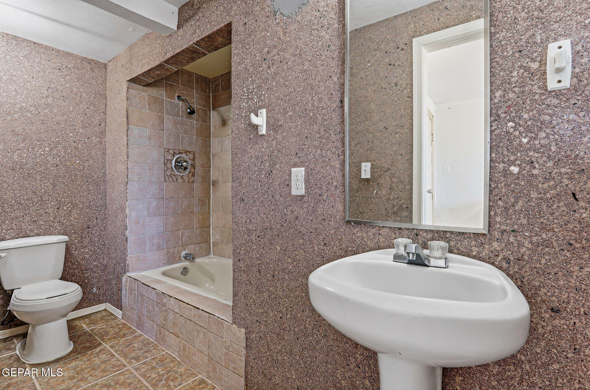 14573 B Van Fleet Road El Paso, TX 79938 - Photo 52 of 128 a bathroom with a sink a toilet and shower