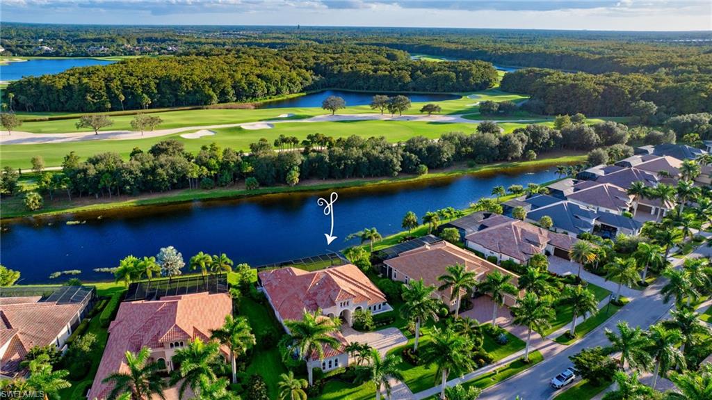 11978 Maidstone Court Naples, FL 34120 - Photo 8 of 44 Aerial-Front of House with Lake View