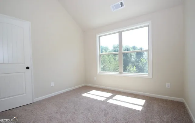 an empty room with a window