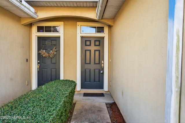 a view of front door of house