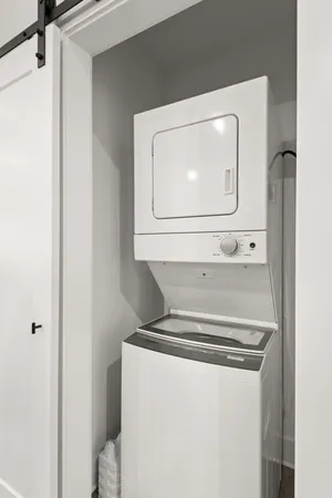 a close view of washer and dryer