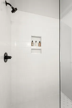 a view of bathroom with a shower