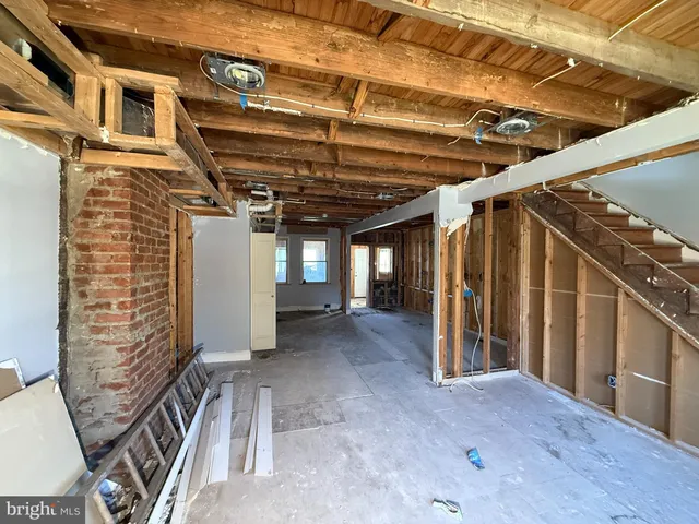 a view of under construction room and staircase