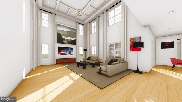 a bedroom with furniture and a flat screen tv