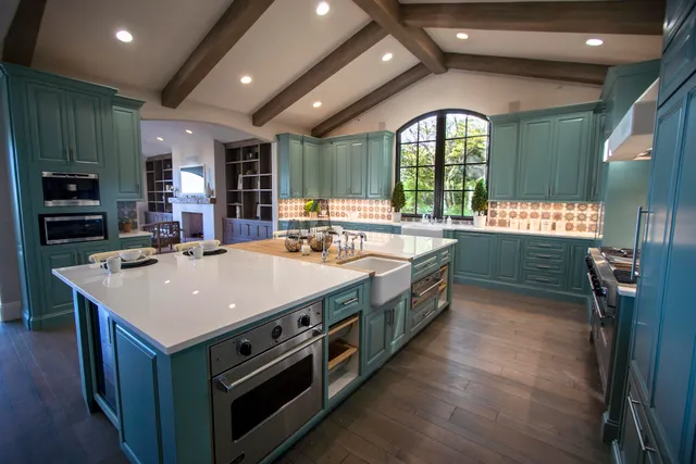 a view of a patio with furniture