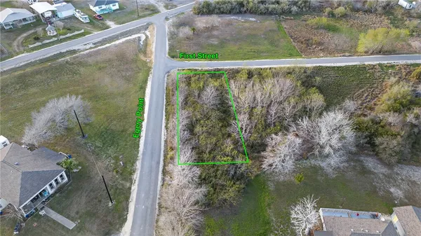 a view of an ocean and with lots of trees