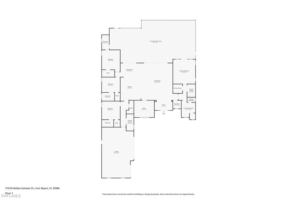 17218 Hidden Estates Circle Fort Myers, FL 33908 - Photo 50 of 50 a picture of a floor plan