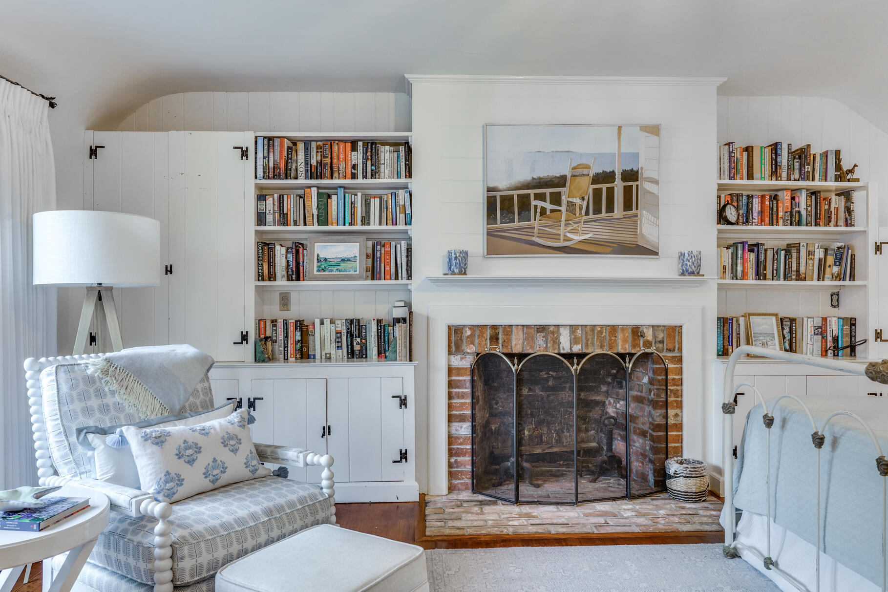 11 Seaview Road Orleans, MA 02653 - Photo 14 of 42 a living room with furniture and a fireplace
