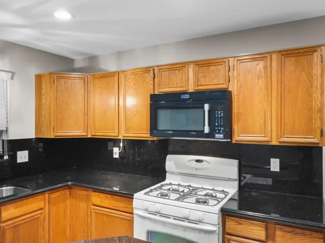 a view of backyard with green space