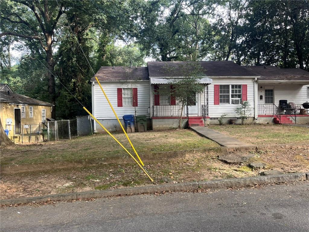 a house with trees in front of it