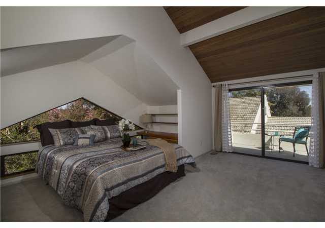 4920 Rancho Grande Del Mar, CA 92014 - Photo 10 of 25 Nice master with wood ceilings and a private deck for leasure living.