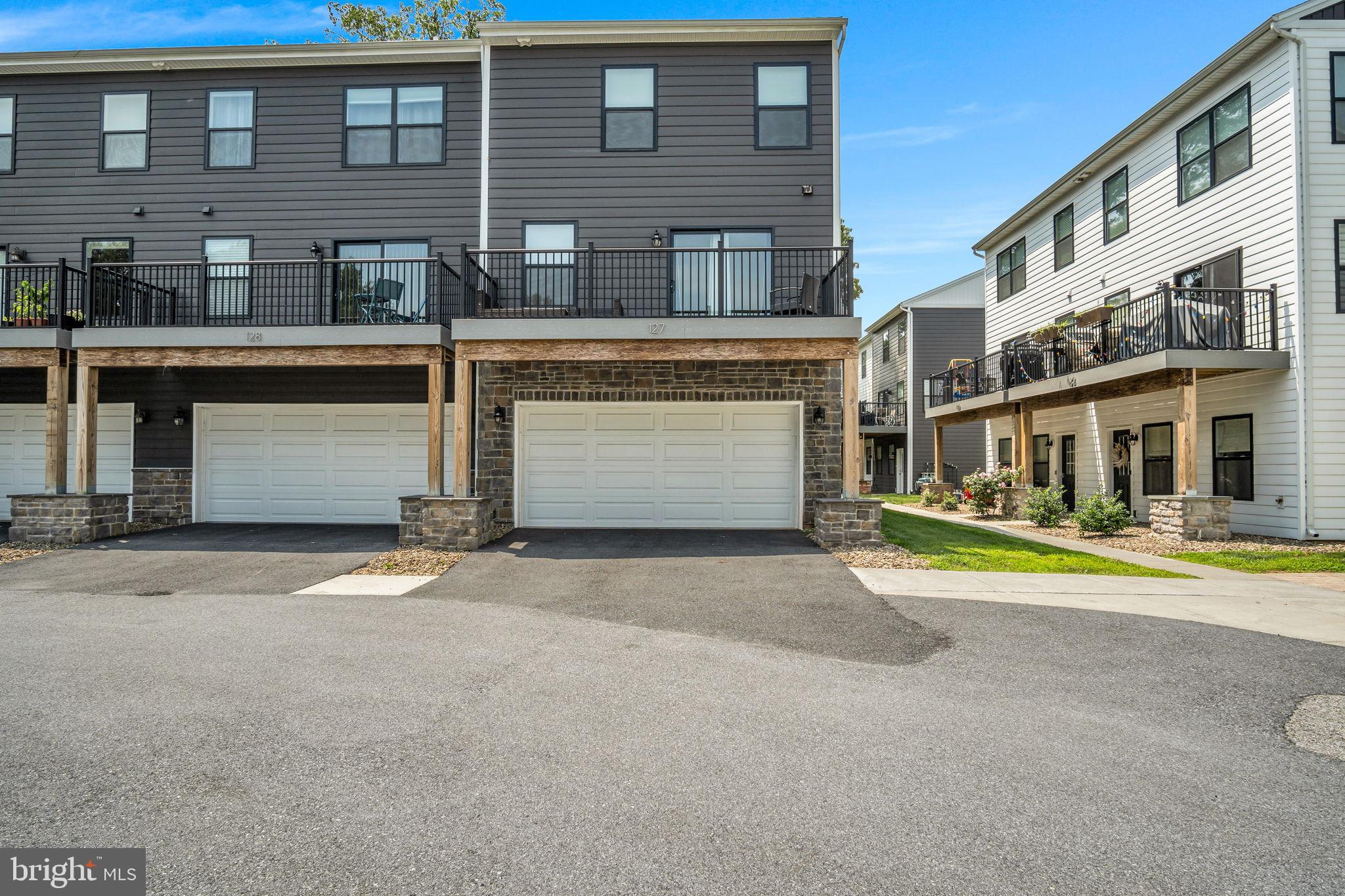 Modern townhomes with stylish exteriors.