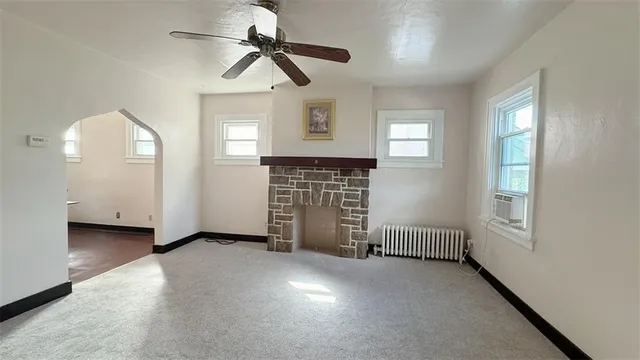 an empty room with a window