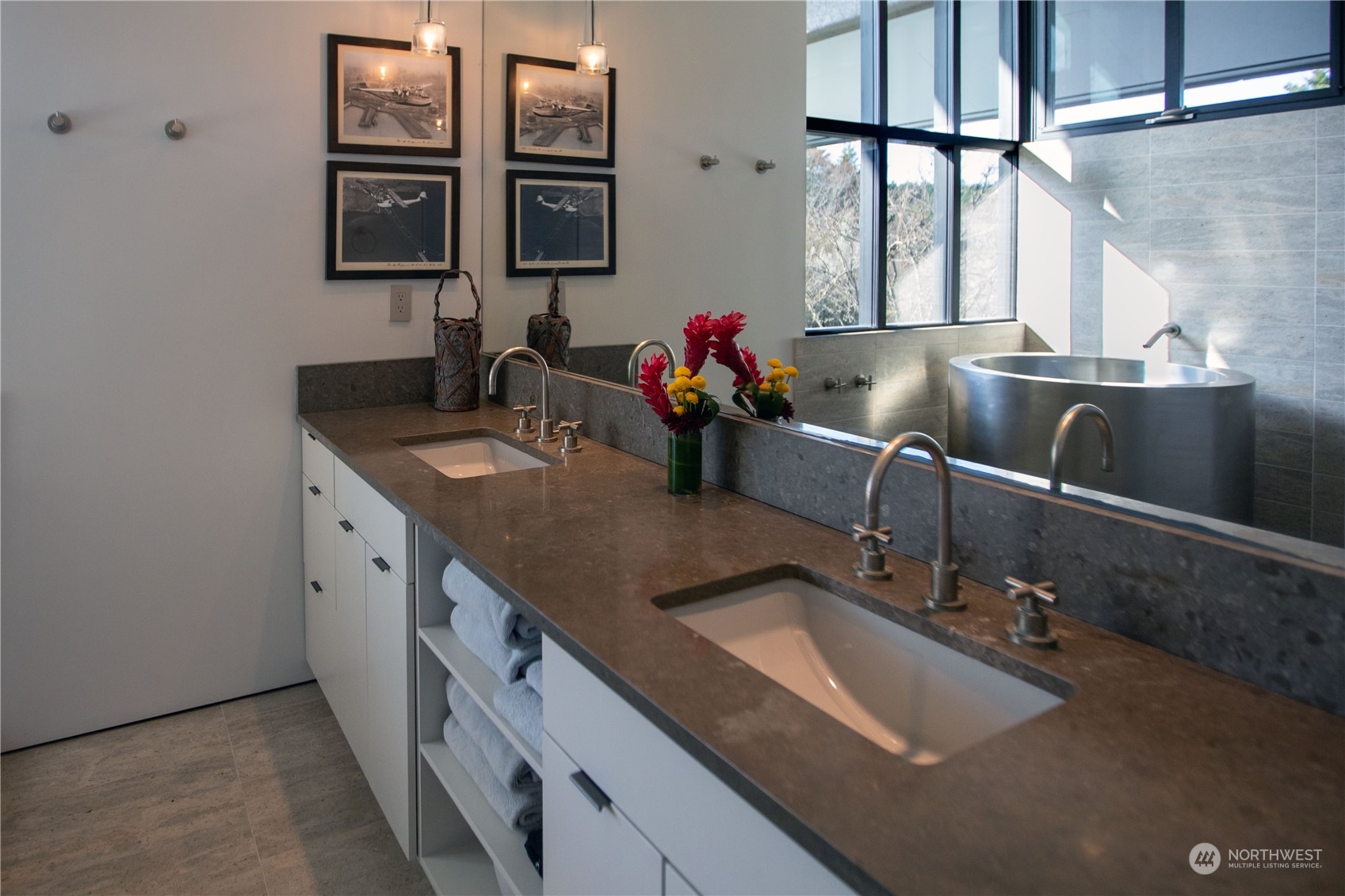 265 Rainshadow Road San Juan Island, WA 98250 - Photo 26 of 40 a bathroom with double vanity and a sink