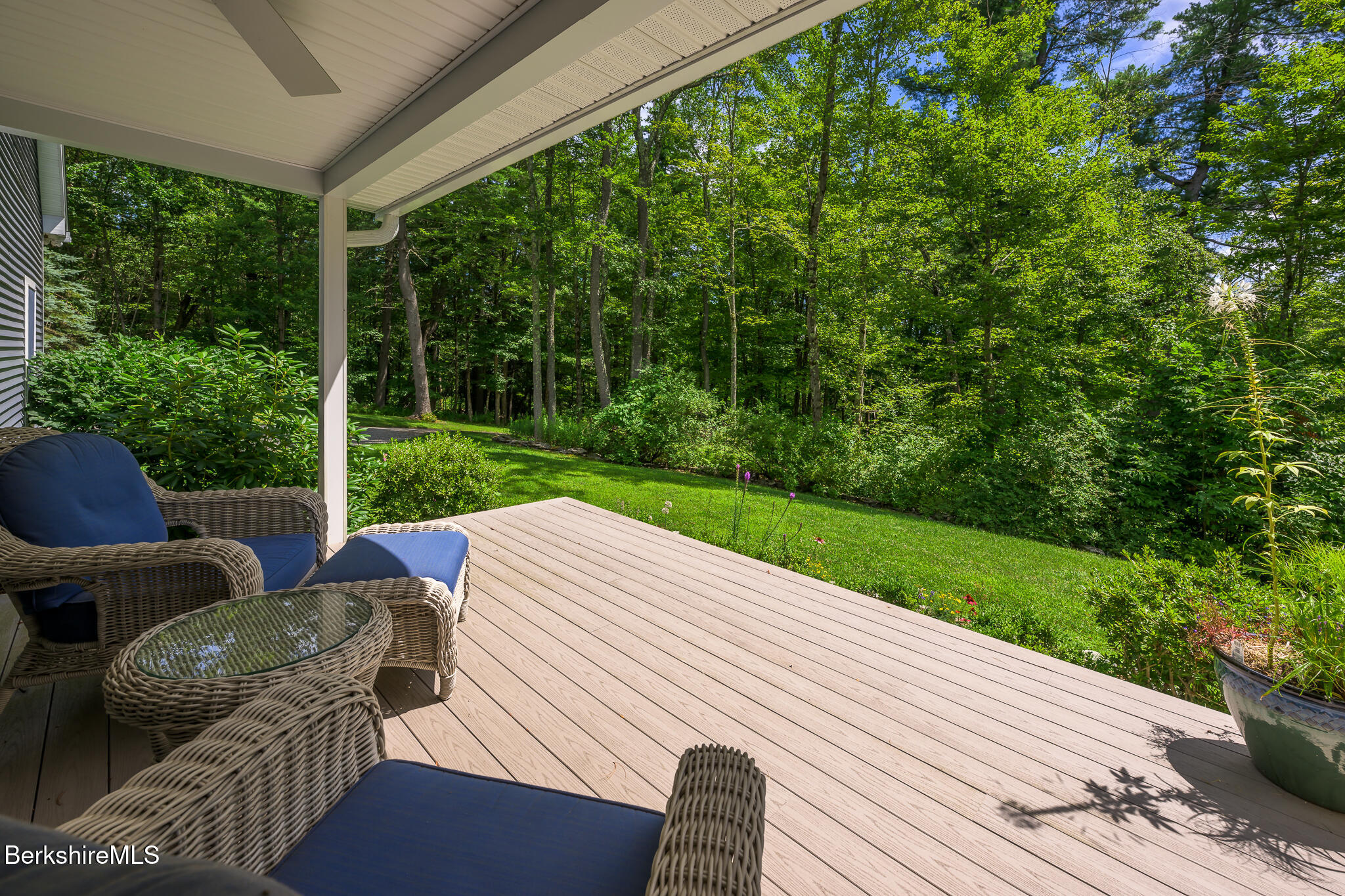50 Old Village Road Alford, MA 01230 - Photo 7 of 66 a view of backyard with seating area and green space