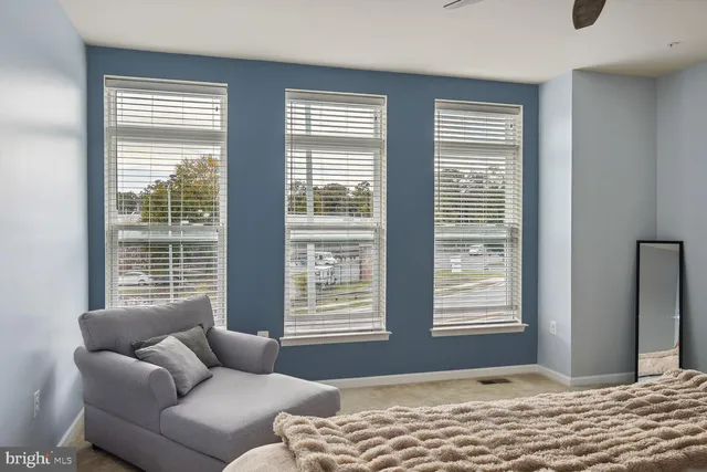 a bedroom with furniture and windows