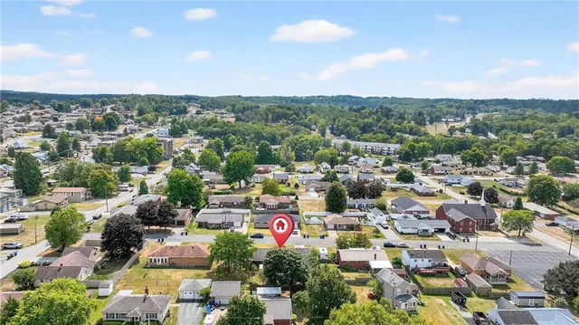an aerial view of a city