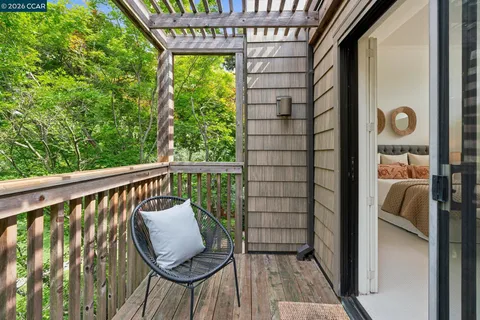 a view of a chair in a patio
