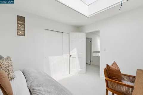 a backyard of a house with seating space