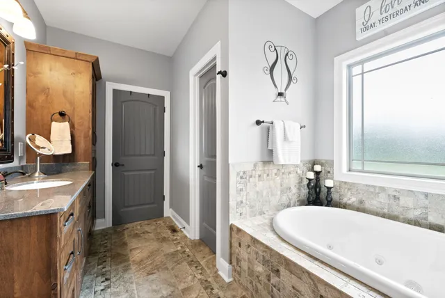 a living room with furniture and a couch