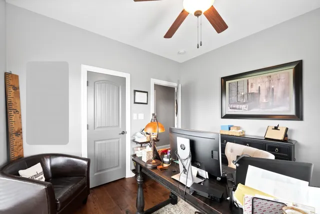 a view of a garage with a garage