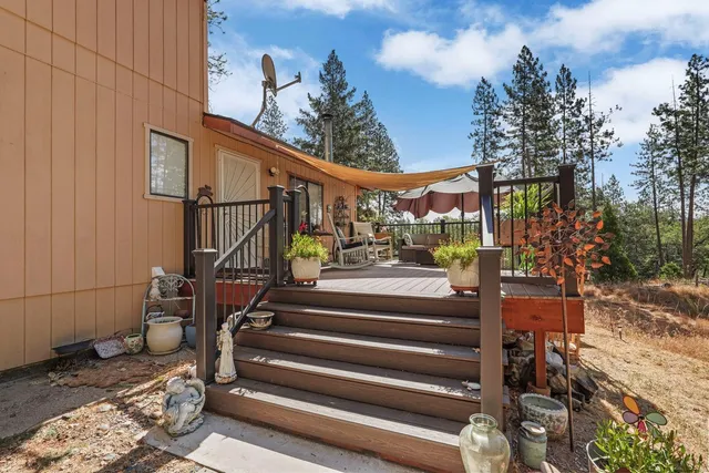 a view of a house with a patio