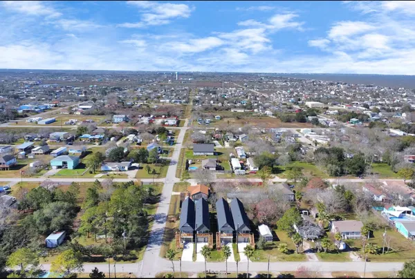 an aerial view of a city