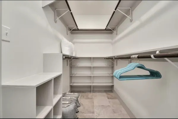 a view of a store room with shelves