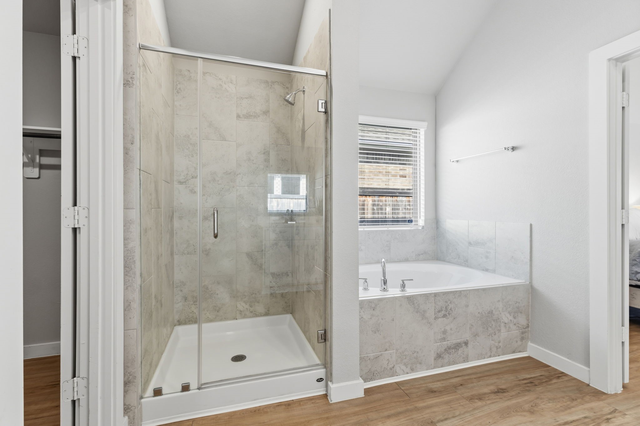 14914 Big Bend Ranch Drive Cypress, TX 77433 - Photo 21 of 49 a bathroom with a bath tub and shower